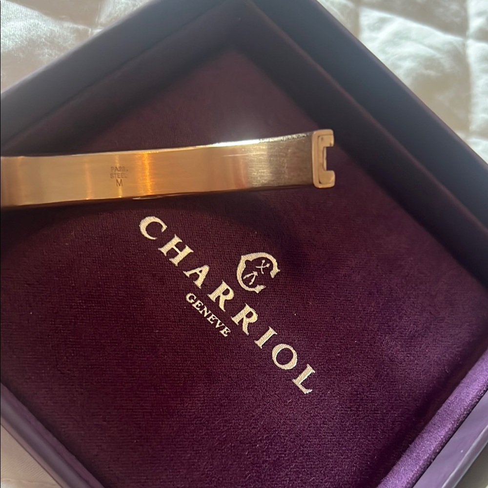 Charriol Gold Bangle Bracelet - Picture 10 of 15